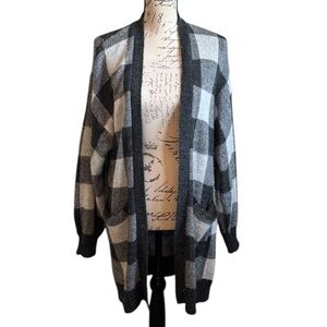 American Eagle Plaid Open Cardigan